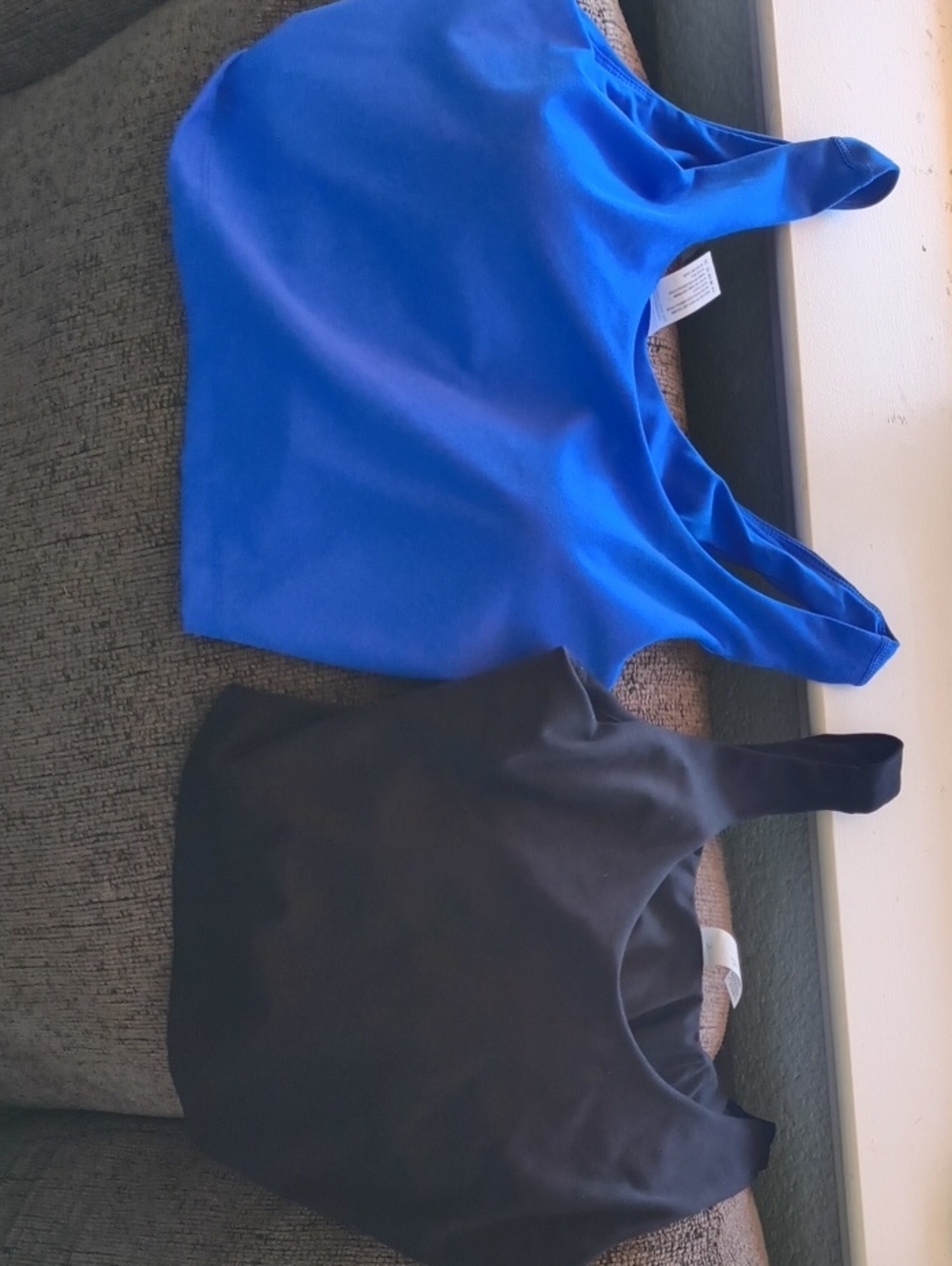 Women's Tank Top Pack - Blue and Black Comfortable Stretch Tops